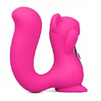 Squirrel 10 Function each end, Clitoral Sucking Massager Silicone PINK